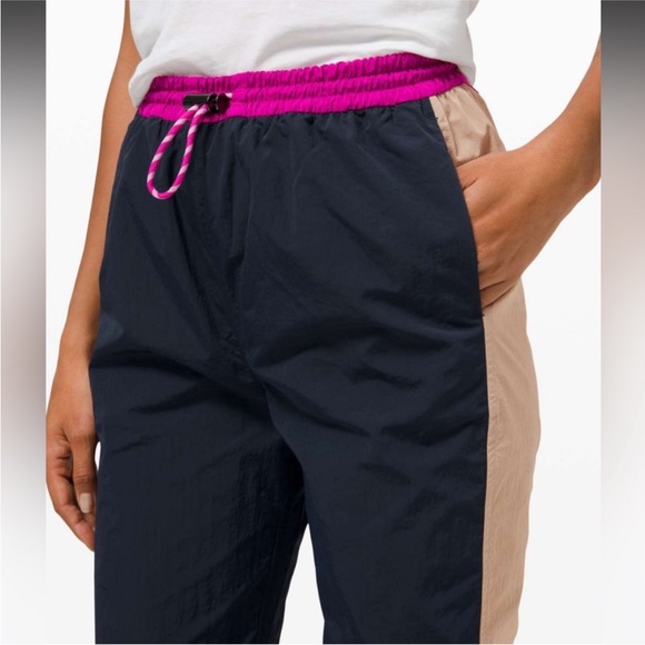 Lululemon Evergreen Track Pants ✨ True Navy/Cafe Au Lait/Ripened Raspberry✨SZ 6 - Picture 4 of 13